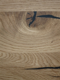 Eg Rustik - Natur kortstav - 80 mm Massiv træ bordplade - vareprøve